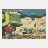  bedrijf, bouwplaats met enquête inpakpapier vel (Voorkant 3)