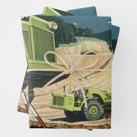  bedrijf, bouwplaats met enquête inpakpapier vel (In situ)