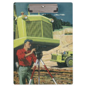  bedrijf, bouwplaats met enquête klembord (Voorkant)