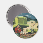 bedrijf, bouwplaats met enquête magneet (Voorkant / Achterkant)