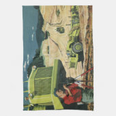  bedrijf, bouwplaats met enquête theedoek (Verticaal)