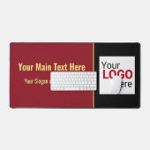 Bedrijf Branded Maroon, Goud, Zwart - Grote Logo Bureaumat (Keyboard & Muis)