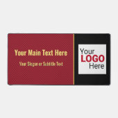 Bedrijf Branded Maroon, Goud, Zwart - Grote Logo Bureaumat (Voorkant)