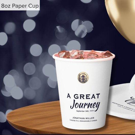 Bedrijf Branded Retirement Party Paper Cups Papieren Bekers