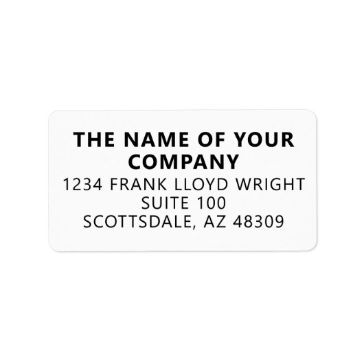 Bedrijf Briefpapier Aangepast Bedrijf Retouradres Etiket (Voorkant)