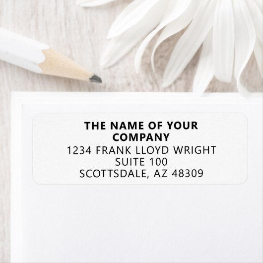 Bedrijf Briefpapier Aangepast Bedrijf Retouradres Etiket (Insitu)