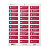 Bedrijf Business Logo Dark Magenta Retouradres Etiket (Full Sheet)