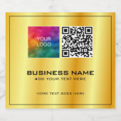 Bedrijf Business Logo QR Code Hier Sjabloon Bier Etiket (Enkel label)