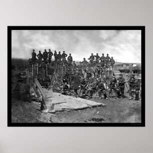 Bedrijf C Troops at Bull Run 1862 Poster