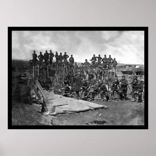 Bedrijf C Troops at Bull Run 1862 Poster (Voorkant)