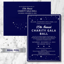 Bedrijf Charity Gala Ball Elegant Blue Silver