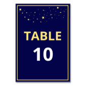 Bedrijf Charity Gala Ball Elegant Goud Blauw Custo Kaart (Voorkant)