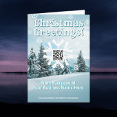 Bedrijf Christmas Kaart Snowflake met QR-code