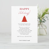 Bedrijf Christmas Party Business Logo Kaart (Staand voorkant)