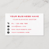 Bedrijf Christmas Visitekaartje Gnome met Gift (Voorkant)