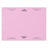 Bedrijf Classy Pastel Pink Runner Event Show Tafelkleed (Voorkant (Horizontaal))