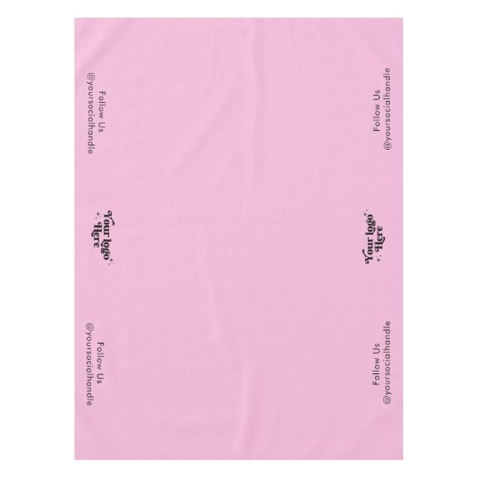 Bedrijf Classy Pastel Pink Runner Event Show Tafelkleed (Voorkant)