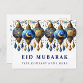 Bedrijf Corporate Eid Mubarak Holiday Briefkaart (Voorkant / Achterkant)