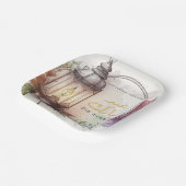 Bedrijf Corporate Waterverf Lantern Eid Mubarak Papieren Bordje (Gebogen)