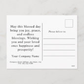 Bedrijf Corporate Waterverf Moskee Eid Mubarak Feestdagenkaart (Achterkant)