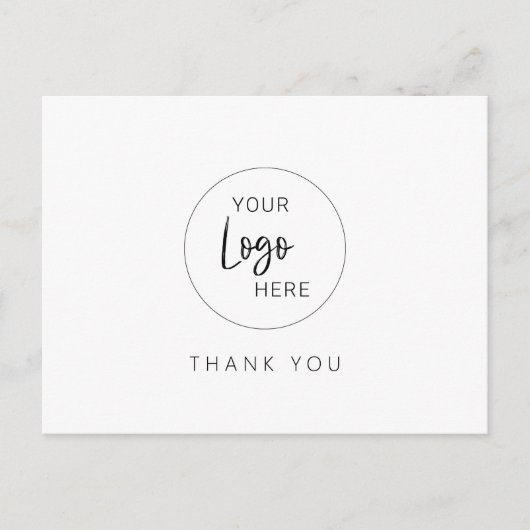 Bedrijf Custom Logo Business Bedankt Briefkaart (Voorkant)