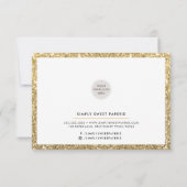 BEDRIJF DANK JE DE moderne chic faux goudglitter Bedankkaart (Achterkant)