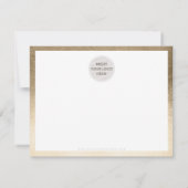 BEDRIJF DANK JE modern professioneel goud zwart Bedankkaart (Achterkant)