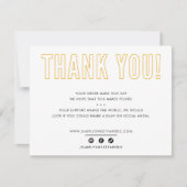 BEDRIJF DANK JE UW BEDRIJFSEK-ambergeel Bedankkaart (Voorkant)