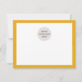 BEDRIJF DANK JE UW BEDRIJFSEK-ambergeel Bedankkaart (Achterkant)