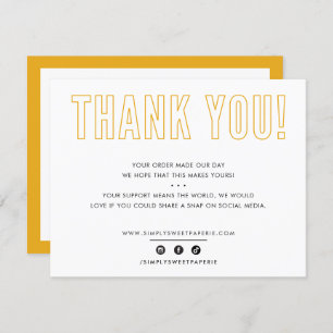 BEDRIJF DANK JE UW BEDRIJFSEK-ambergeel Bedankkaart