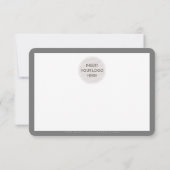 BEDRIJF DANK U DE grijze omkering van de kalligraf Bedankkaart (Achterkant)