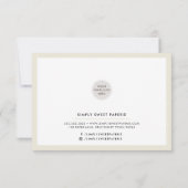 BEDRIJF DANK U DE moderne chic iory crème Bedankkaart (Achterkant)