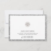 BEDRIJF DANK U DE moderne kookachtige zilverglitte Bedankkaart (Achterkant)