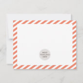 BEDRIJF DANK U DE moderne minimale oranje LOGO Bedankkaart (Achterkant)