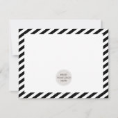 BEDRIJF DANK U DE moderne, minimale zwarte witte L Bedankkaart (Achterkant)