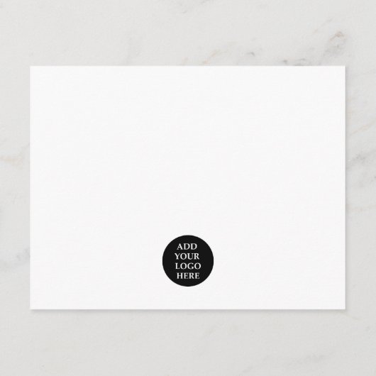 BEDRIJF DANK U ELEGANT TURQUOISE SWIRL LOGO INFORMATIEKAARTJE (Achterkant)