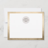 BEDRIJF DANK U elegant zwart goud LOGO Bedankkaart (Achterkant)