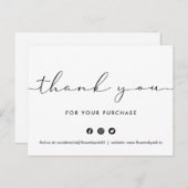 Bedrijf dank u kaart, dank u voor orde briefkaart (Voorkant / Achterkant)