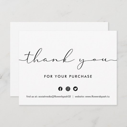 Bedrijf dank u kaart, dank u voor orde briefkaart (Voorkant / Achterkant)