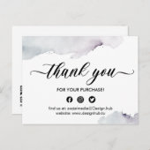 Bedrijf Dank u kaart, waterverf Dank u Briefkaart (Voorkant / Achterkant)