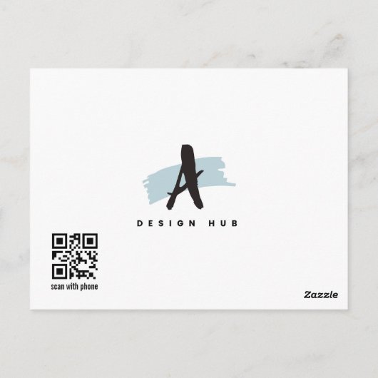 Bedrijf Dank u kaart, waterverf Dank u Briefkaart (Achterkant)