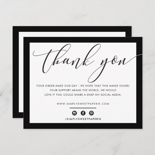 BEDRIJF DANK U OOIT-LOGO BEDANKKAART (Voorkant / Achterkant)