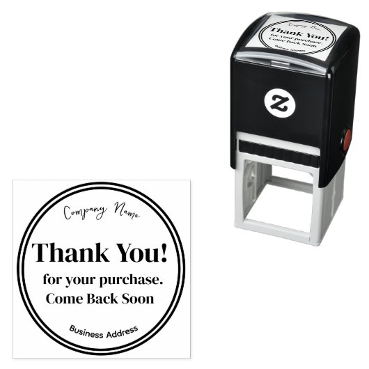 BEDRIJF DANK U. RUBBER STEMP ZELFINKTENDE STEMPEL (In situ)