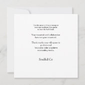 Bedrijf Dank u Team Photo Corporate Bedankkaart (Achterkant)