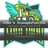 Bedrijf dat reclame maakt voor transportbedrijf sticker (Voorkant)