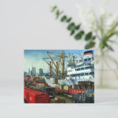  bedrijf, dockvrachttransport briefkaart (Staand voorkant)