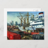  bedrijf, dockvrachttransport briefkaart (Voorkant / Achterkant)