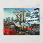  bedrijf, dockvrachttransport briefkaart (Voorkant)