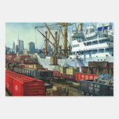 bedrijf, dockvrachttransport inpakpapier vel (Voorkant 2)