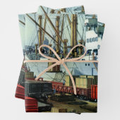 bedrijf, dockvrachttransport inpakpapier vel (In situ)